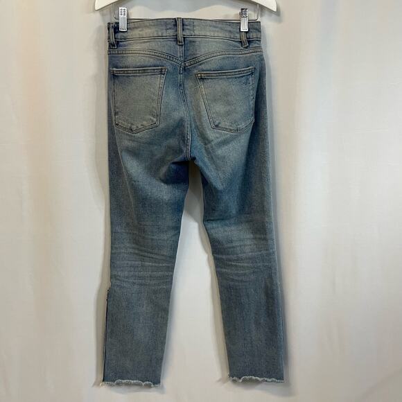 DL1961 Mara Instasculpt Straight Ankle Marina Raw Hem Zip Ankle Flare 25 - Picture 8 of 8